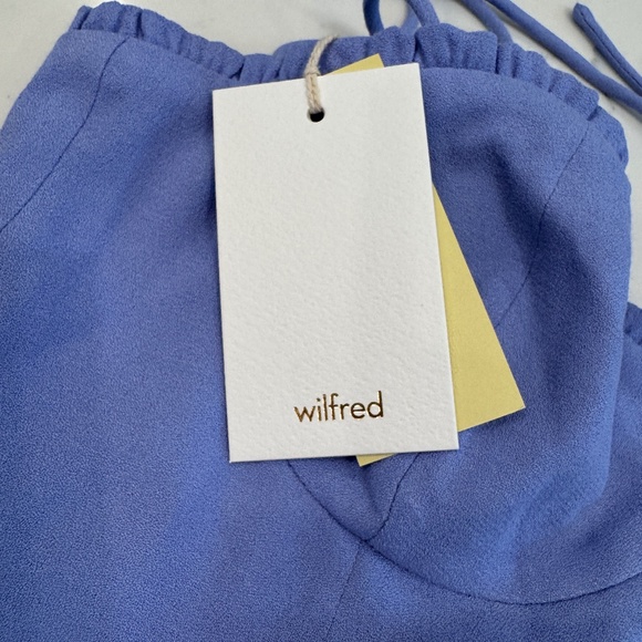 Aritzia Wilfred Cornflower Blue New Fable Mini Dress Size 4 NWT - Picture 3 of 8